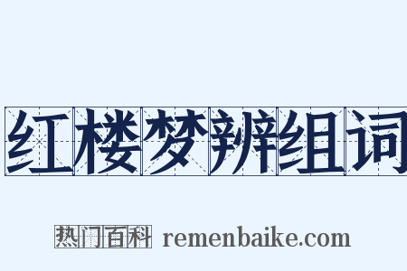 红楼梦辨组词是什么意思的图片
